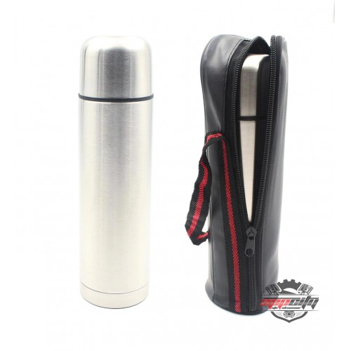 Çantalı Bardaklı Lüks Çelik Termos - 500 ml - KROM